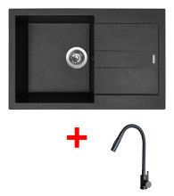 Sinks AMANDA 780 Granblack + ELASTA...